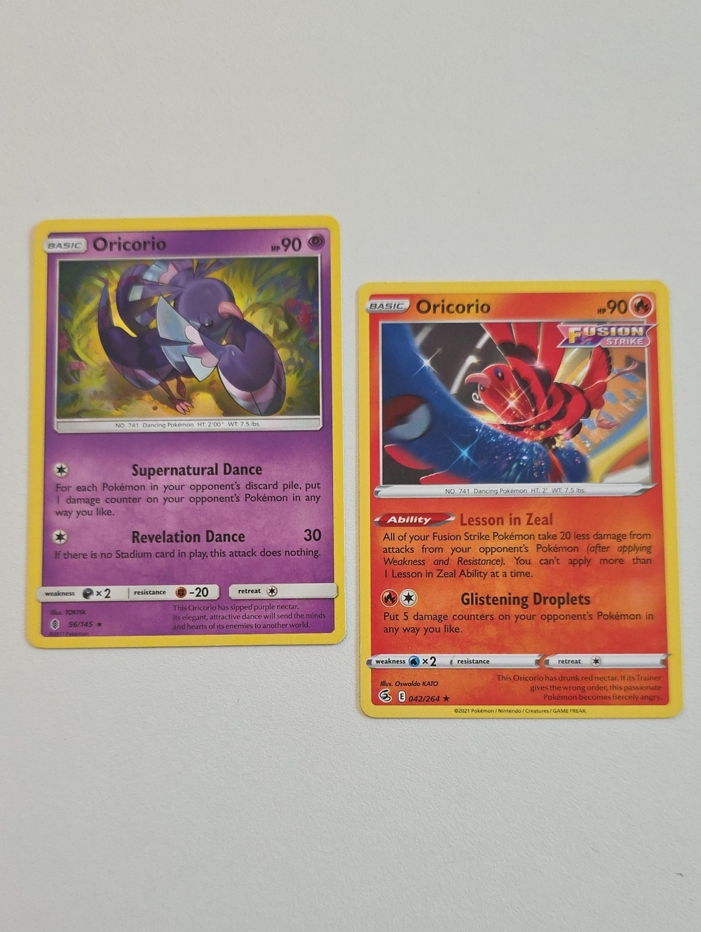 Pokemon Oricorio Cards